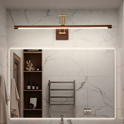 Walnut Linear Adjustable Wall Light - Dimmable & Energy Efficient