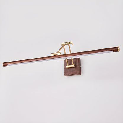 Walnut Linear Adjustable Wall Light - Dimmable & Energy Efficient