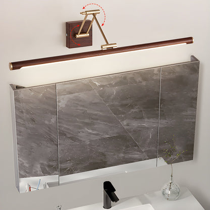 Walnut Linear Adjustable Wall Light - Dimmable & Energy Efficient