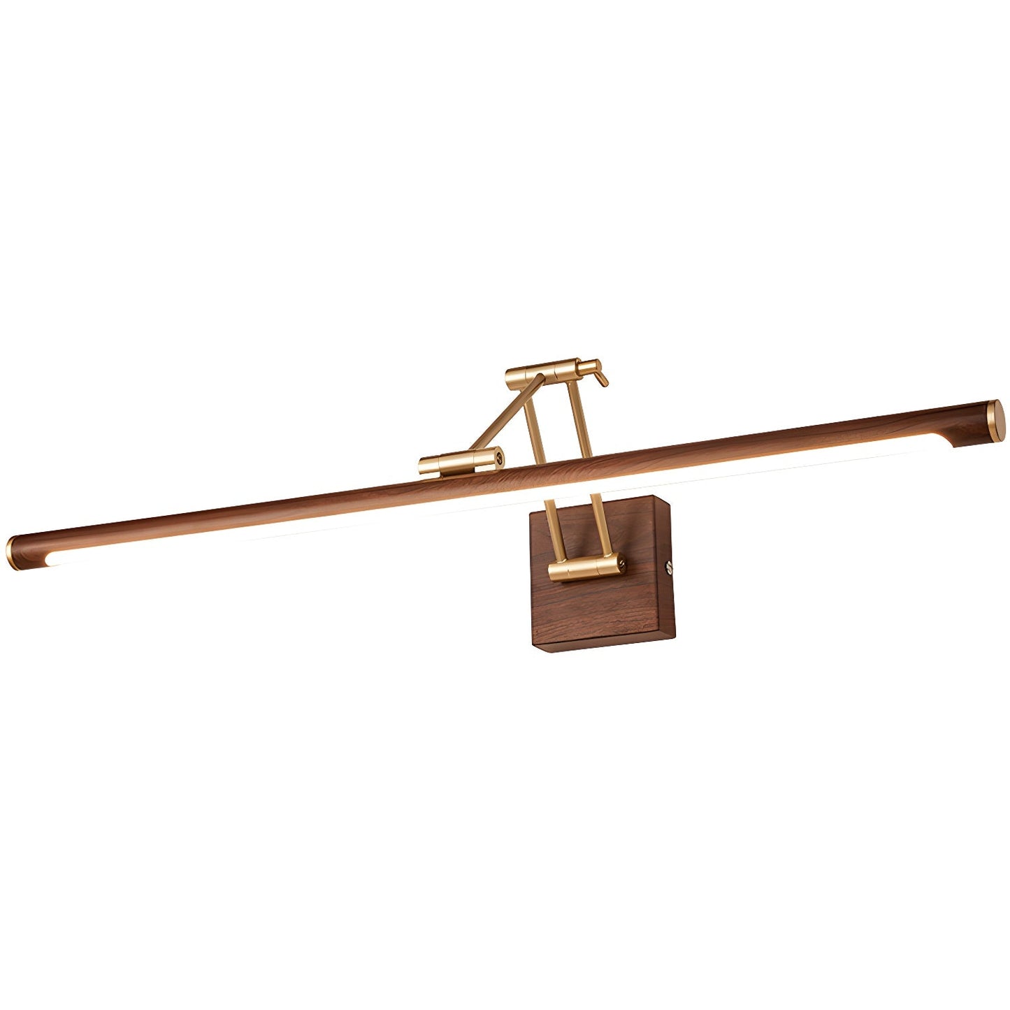 Walnut Linear Adjustable Wall Light - Dimmable & Energy Efficient