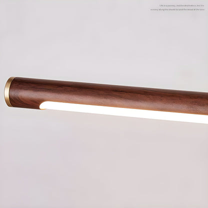 Walnut Linear Adjustable Wall Light - Dimmable & Energy Efficient