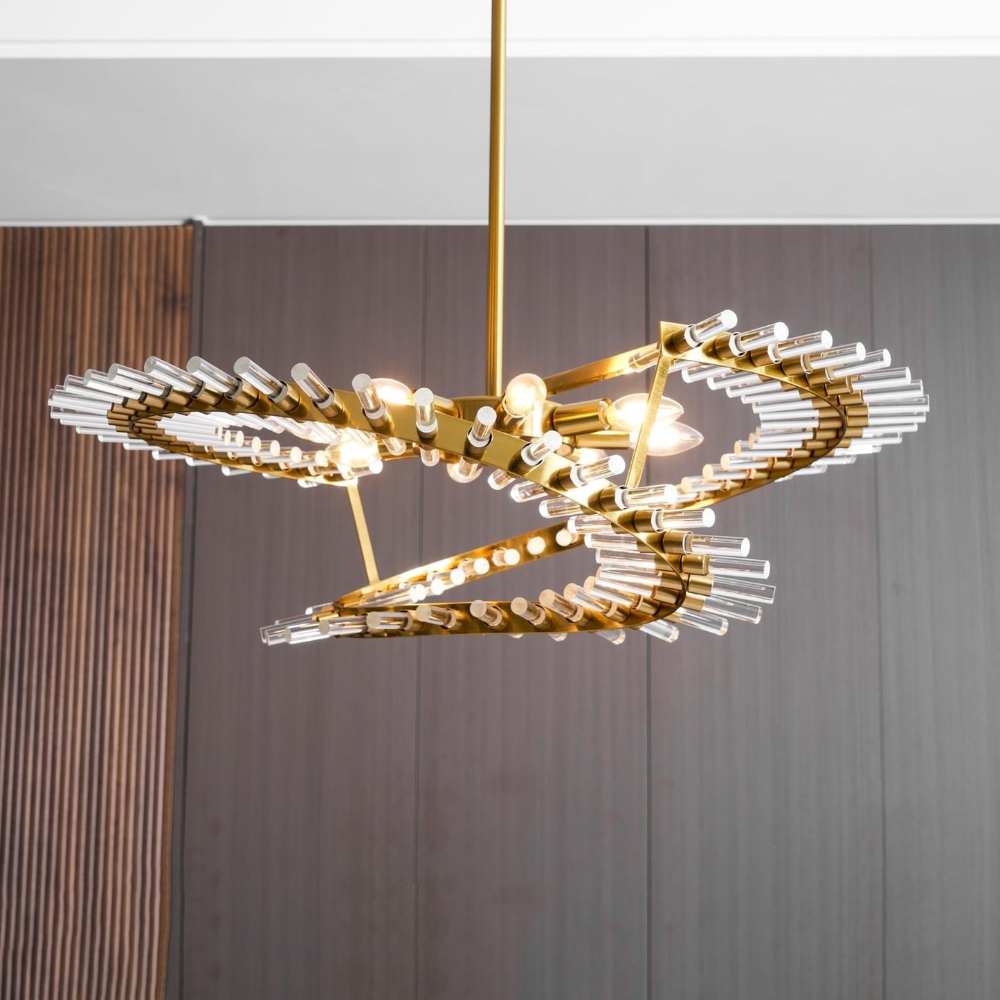 Waltz Art Chandelier - Elegant Design with Adjustable Height & LED Com