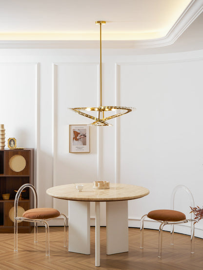 Waltz Art Chandelier - Elegant Design with Adjustable Height & LED Com