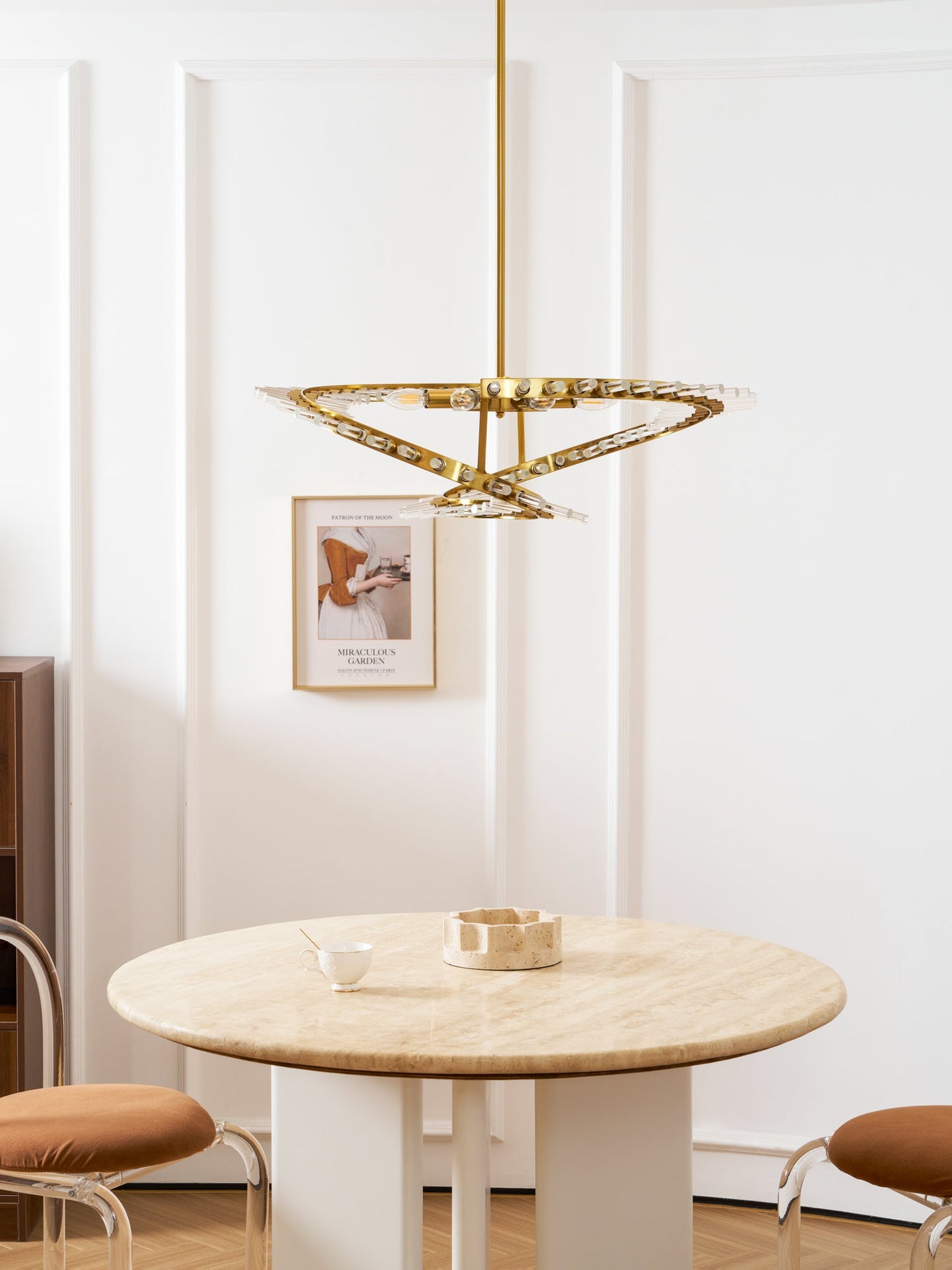 Waltz Art Chandelier - Elegant Design with Adjustable Height & LED Com