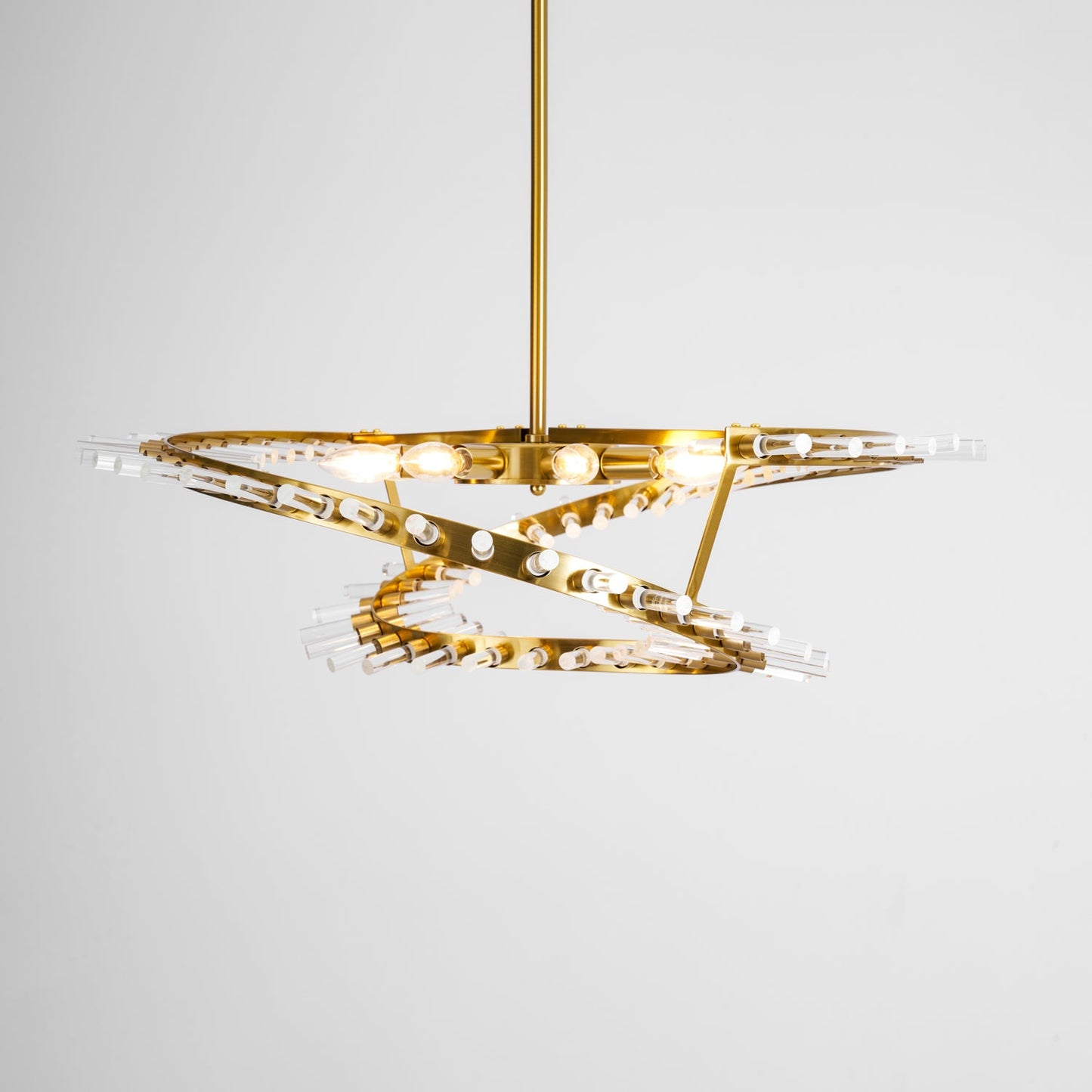 Waltz Art Chandelier - Elegant Design with Adjustable Height & LED Com
