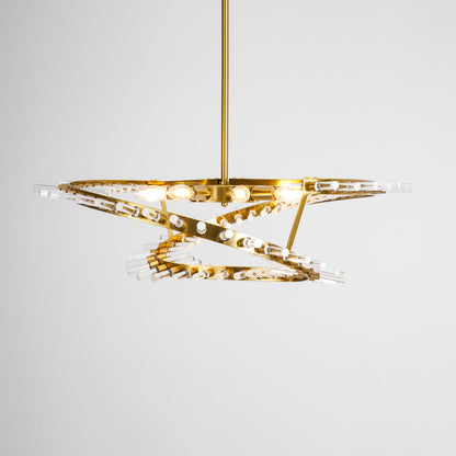 Waltz Art Chandelier - Elegant Design with Adjustable Height & LED Com
