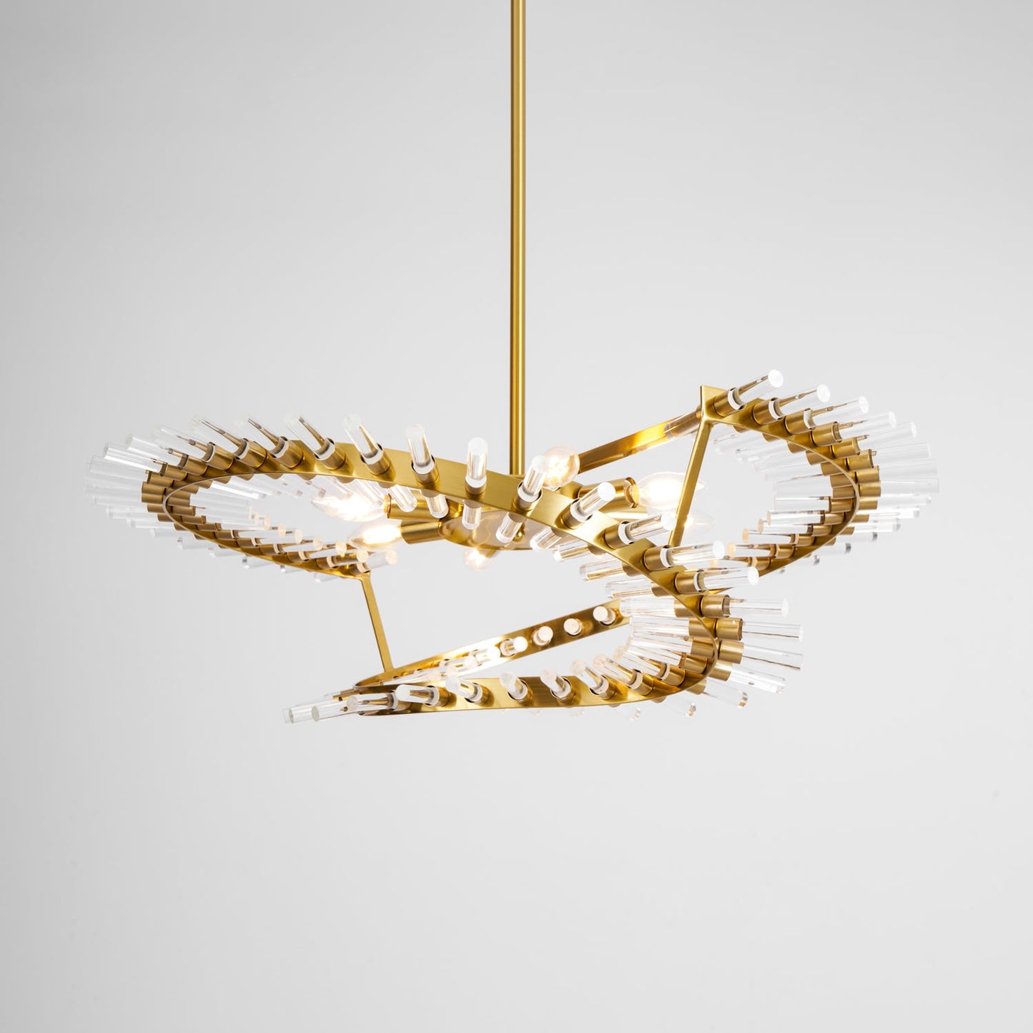 Waltz Art Chandelier - Elegant Design with Adjustable Height & LED Com