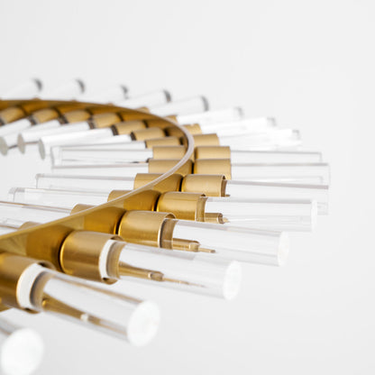 Waltz Art Chandelier - Elegant Design with Adjustable Height & LED Com