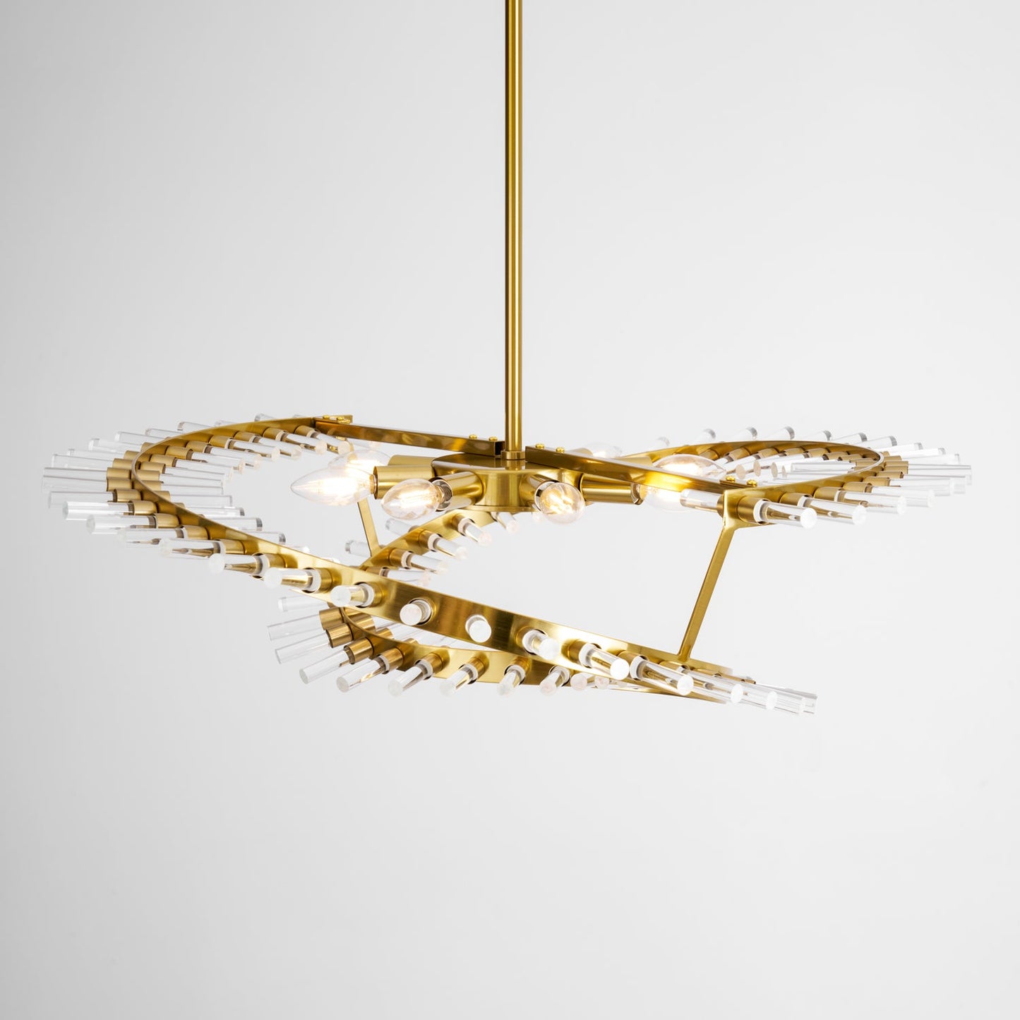 Waltz Art Chandelier - Elegant Design with Adjustable Height & LED Com
