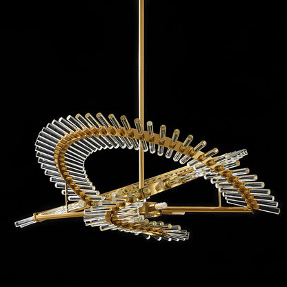 Waltz Art Chandelier - Elegant Design with Adjustable Height & LED Com