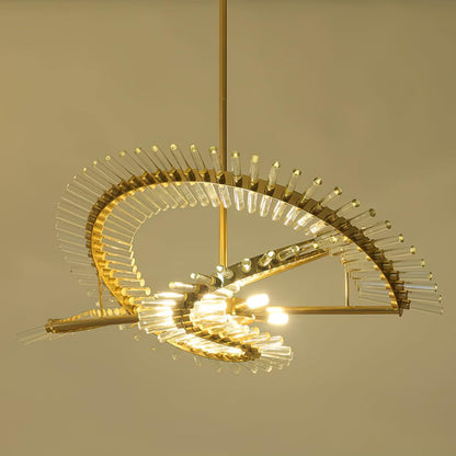 Waltz Art Chandelier - Elegant Design with Adjustable Height & LED Com