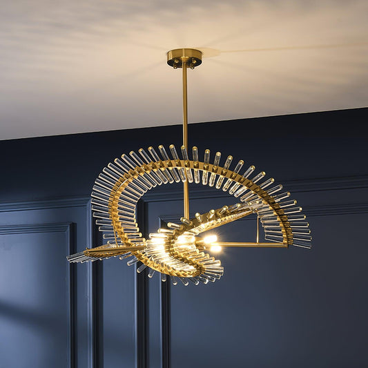 Waltz Art Chandelier - Elegant Design with Adjustable Height & LED Com