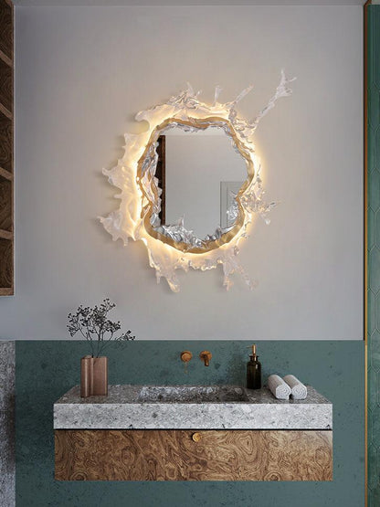 Water Drop Mirror Wall Lamp - Adjustable Brightness, Elegant Design