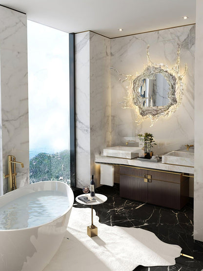 Water Drop Mirror Wall Lamp - Adjustable Brightness, Elegant Design