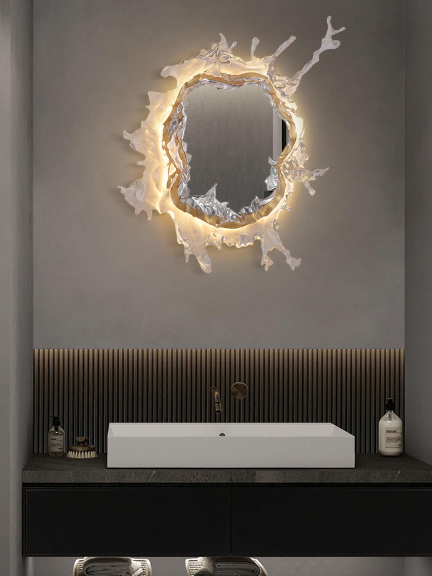 Water Drop Mirror Wall Lamp - Adjustable Brightness, Elegant Design