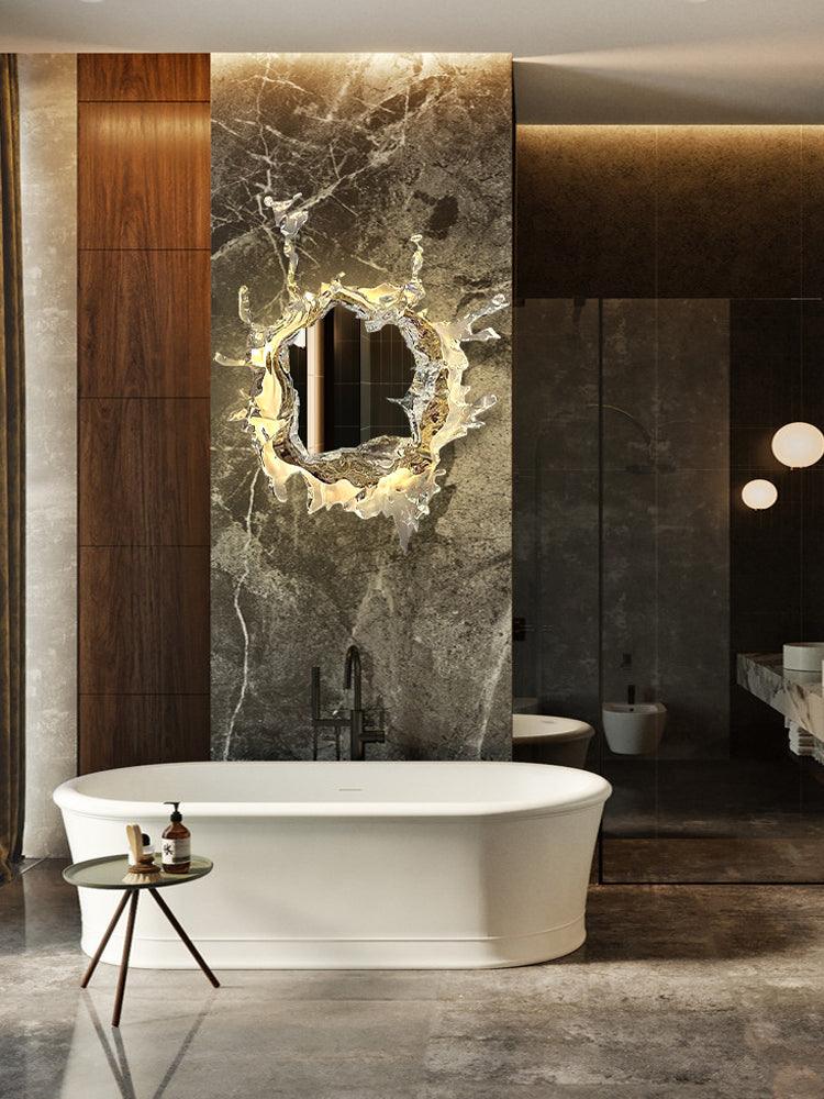 Water Drop Mirror Wall Lamp - Adjustable Brightness, Elegant Design