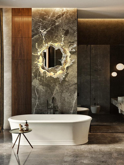 Water Drop Mirror Wall Lamp - Adjustable Brightness, Elegant Design