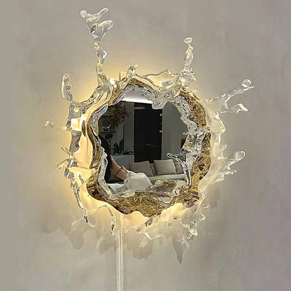 Water Drop Mirror Wall Lamp - Adjustable Brightness, Elegant Design
