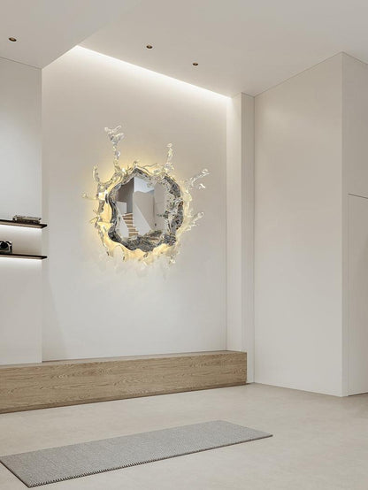 Water Drop Mirror Wall Lamp - Adjustable Brightness, Elegant Design