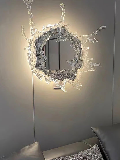 Water Drop Mirror Wall Lamp - Adjustable Brightness, Elegant Design