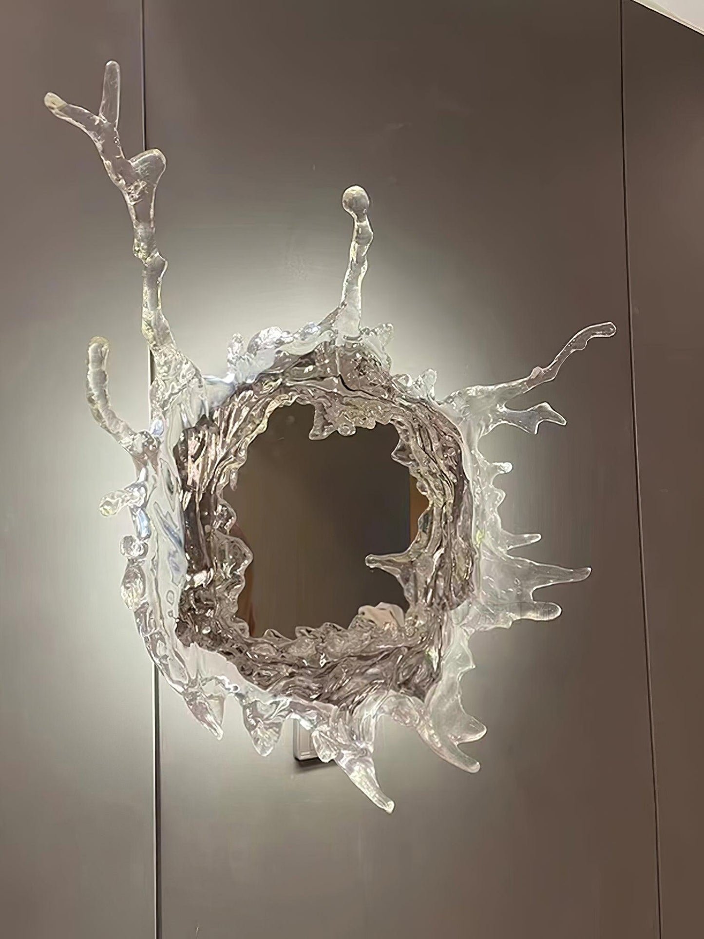Water Drop Mirror Wall Lamp - Adjustable Brightness, Elegant Design
