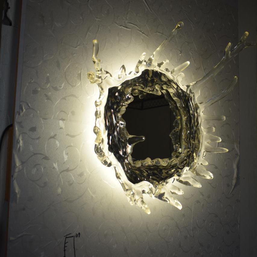 Water Drop Mirror Wall Lamp - Adjustable Brightness, Elegant Design