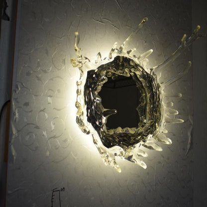 Water Drop Mirror Wall Lamp - Adjustable Brightness, Elegant Design