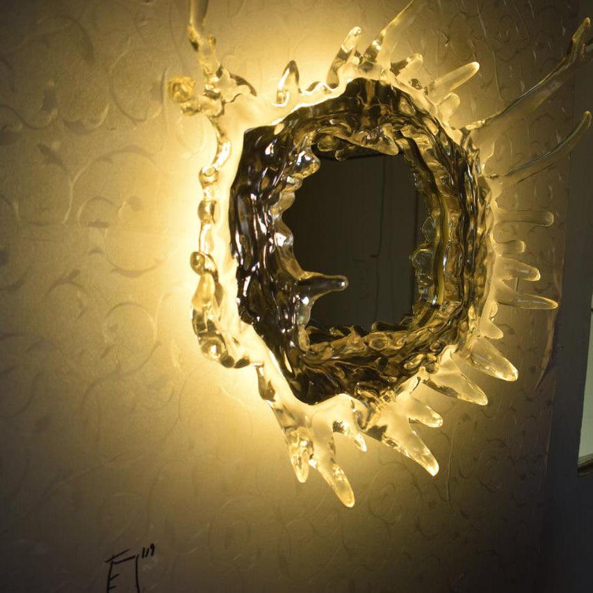 Water Drop Mirror Wall Lamp - Adjustable Brightness, Elegant Design