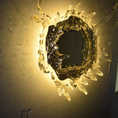 Water Drop Mirror Wall Lamp - Adjustable Brightness, Elegant Design