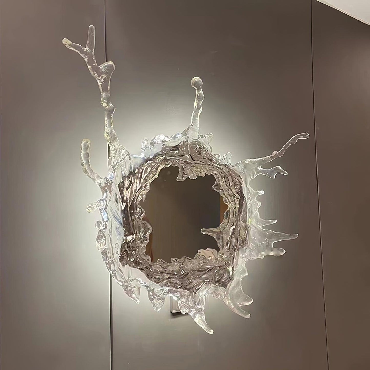 Water Drop Mirror Wall Lamp - Adjustable Brightness, Elegant Design