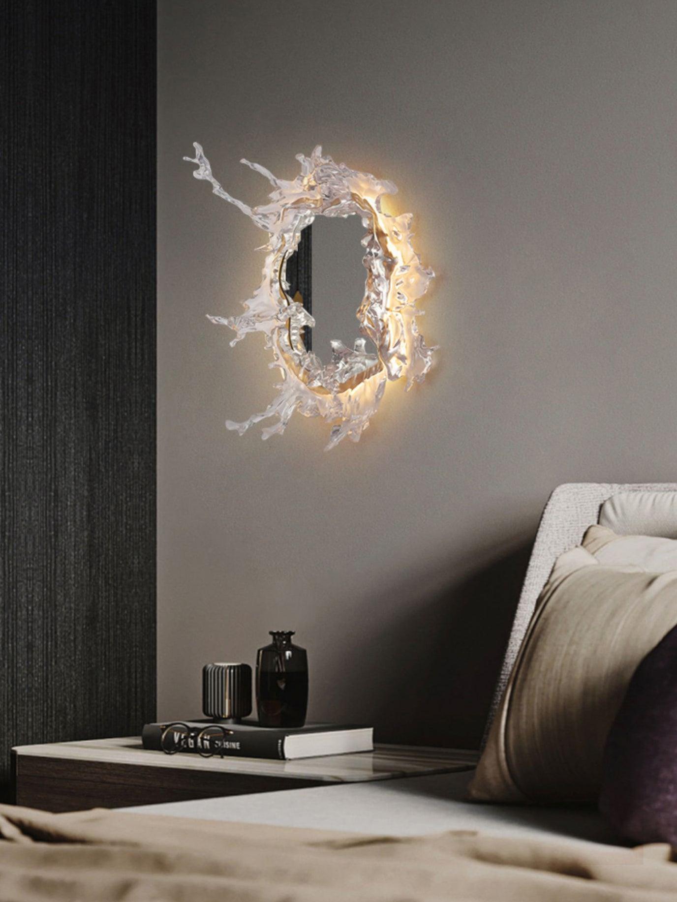 Water Drop Mirror Wall Lamp - Adjustable Brightness, Elegant Design