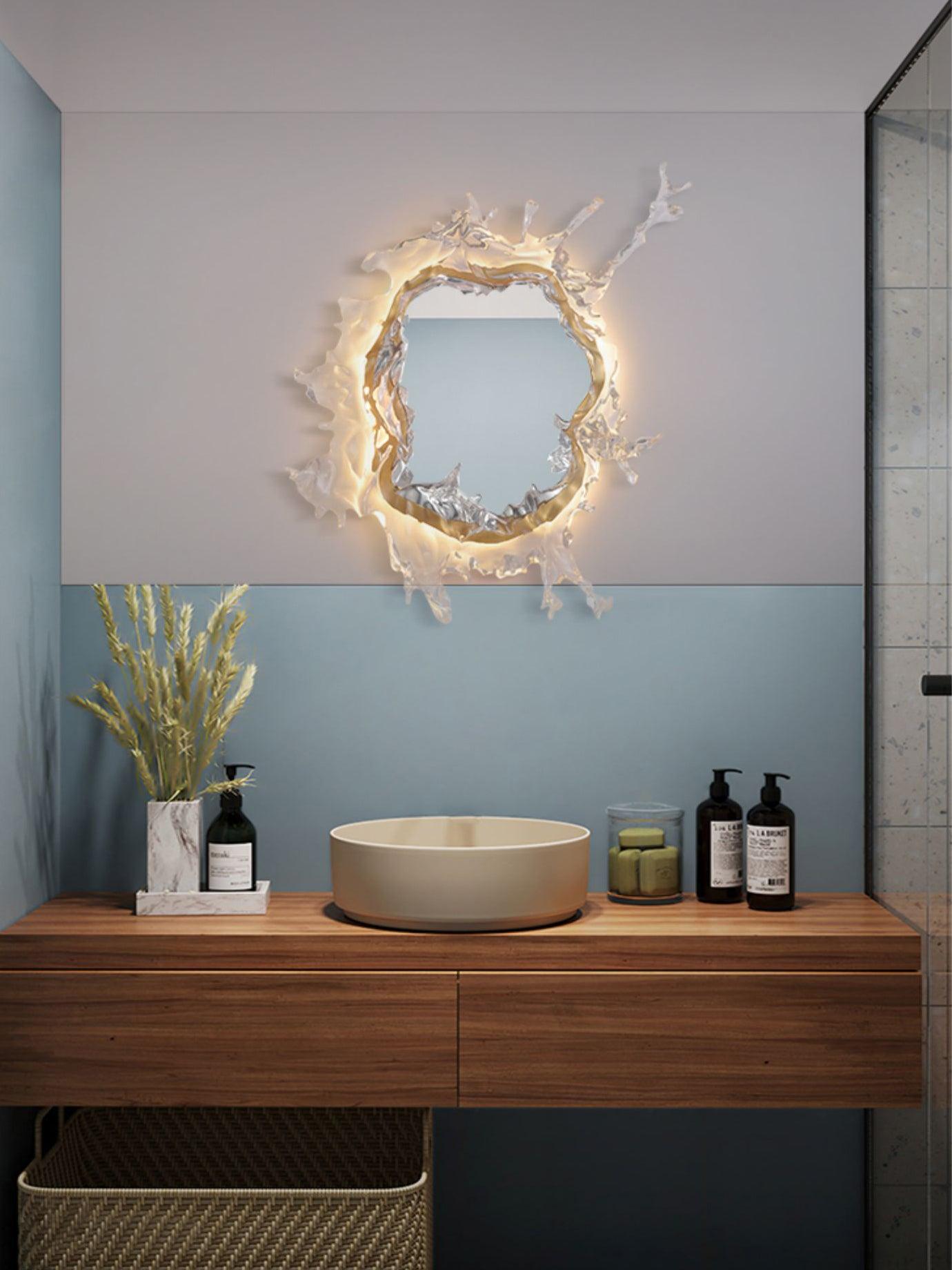 Water Drop Mirror Wall Lamp - Adjustable Brightness, Elegant Design