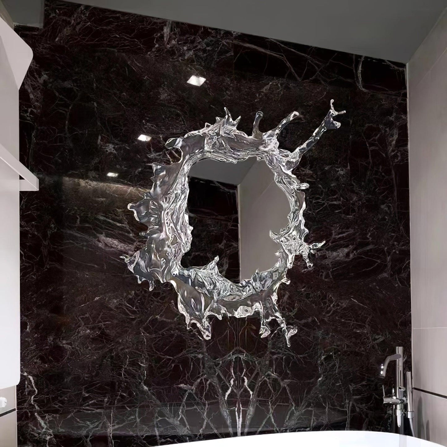 Water Drop Mirror Wall Lamp - Adjustable Brightness, Elegant Design