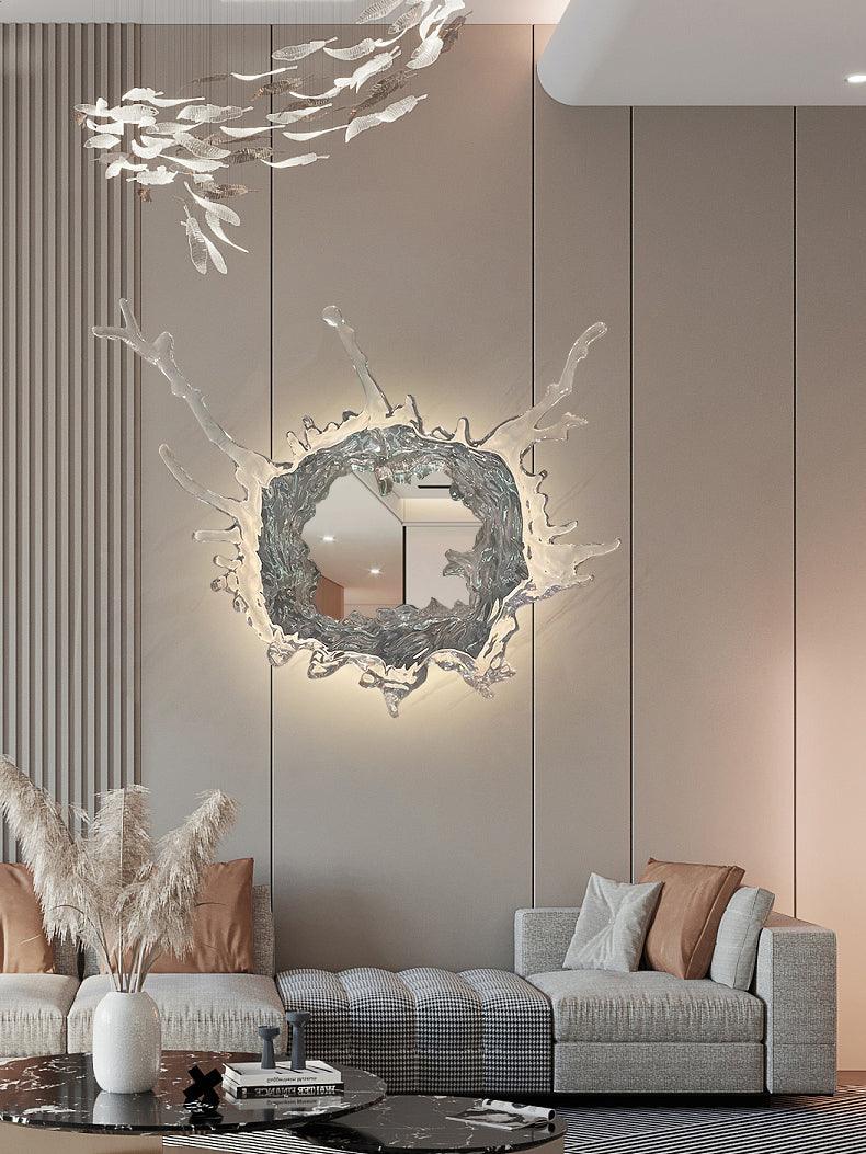Water Drop Mirror Wall Lamp - Adjustable Brightness, Elegant Design