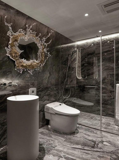 Water Drop Mirror Wall Lamp - Adjustable Brightness, Elegant Design