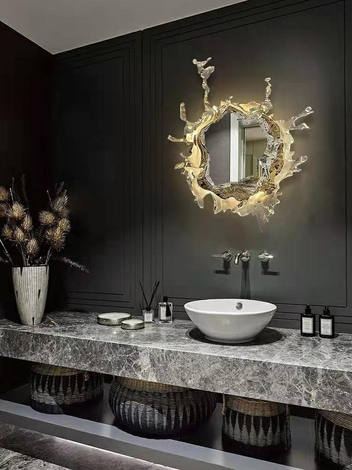 Water Drop Mirror Wall Lamp - Adjustable Brightness, Elegant Design
