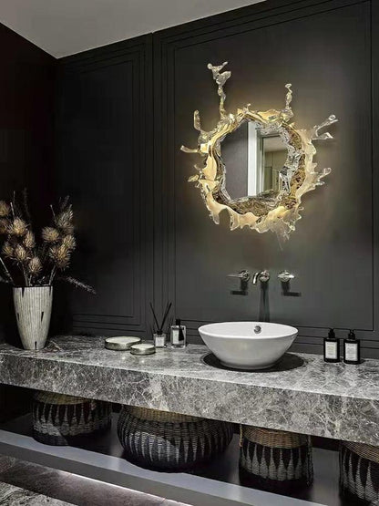 Water Drop Mirror Wall Lamp - Adjustable Brightness, Elegant Design