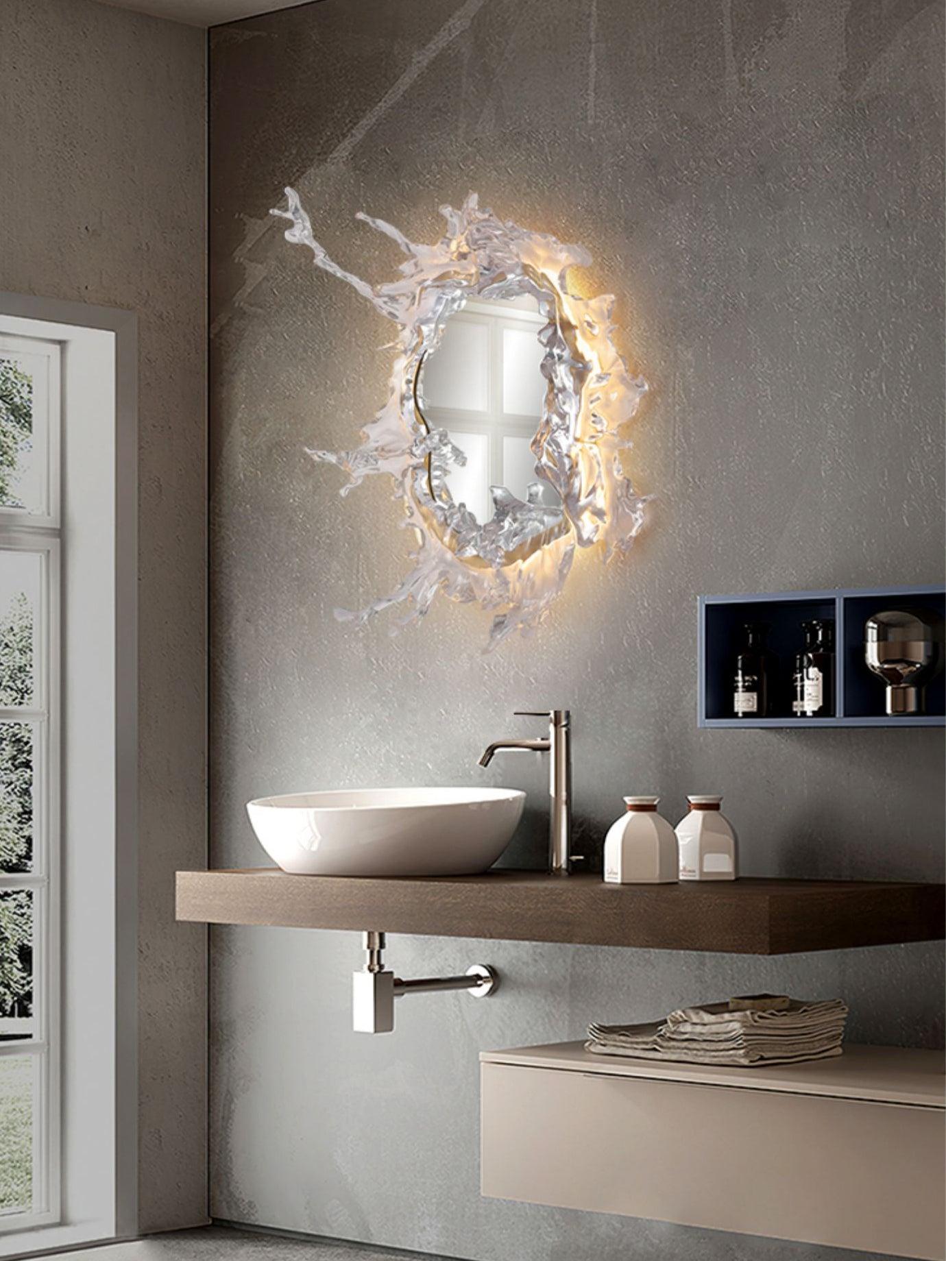Water Drop Mirror Wall Lamp - Adjustable Brightness, Elegant Design