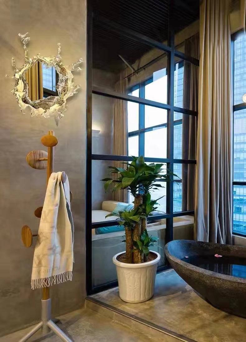 Water Drop Mirror Wall Lamp - Adjustable Brightness, Elegant Design