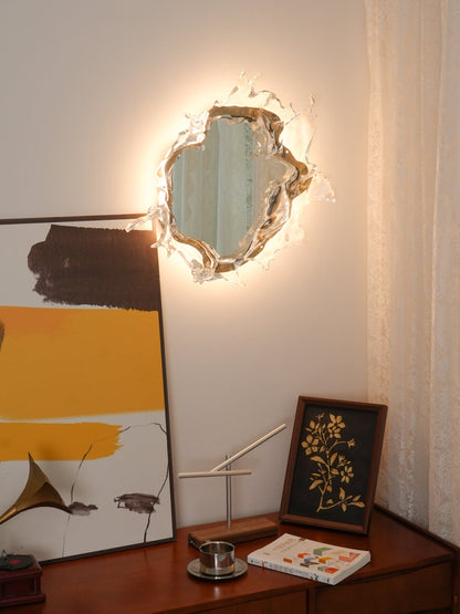 Water Drop Mirror Wall Lamp - Adjustable Brightness, Elegant Design