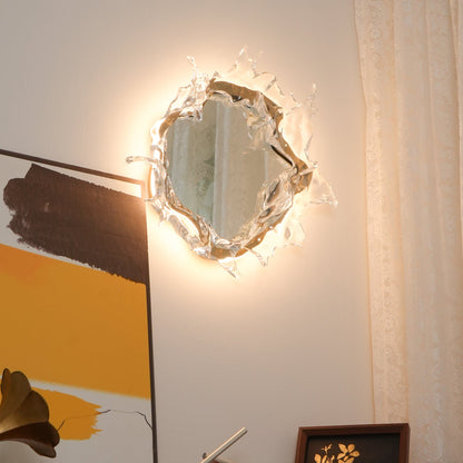 Water Drop Mirror Wall Lamp - Adjustable Brightness, Elegant Design