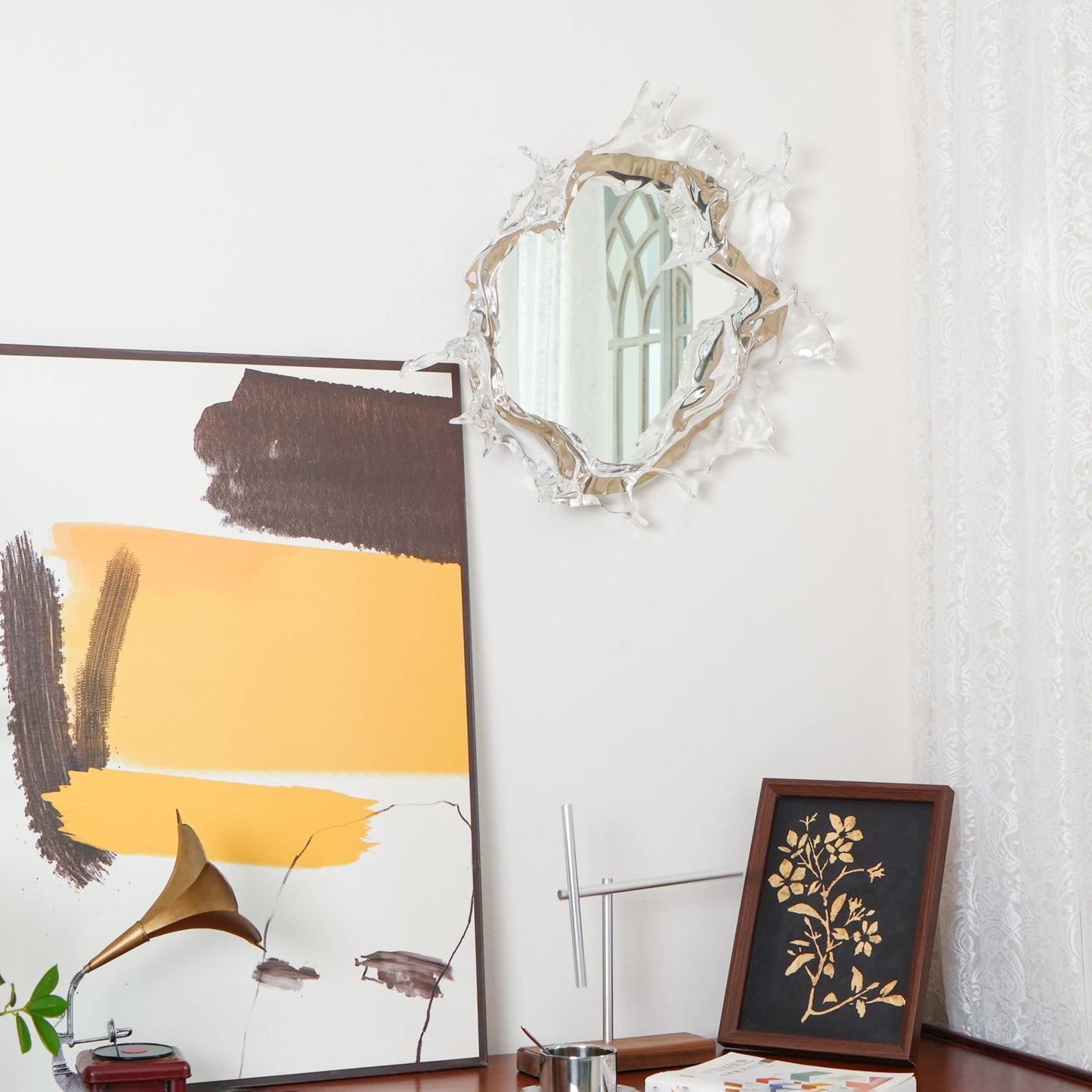 Water Drop Mirror Wall Lamp - Adjustable Brightness, Elegant Design