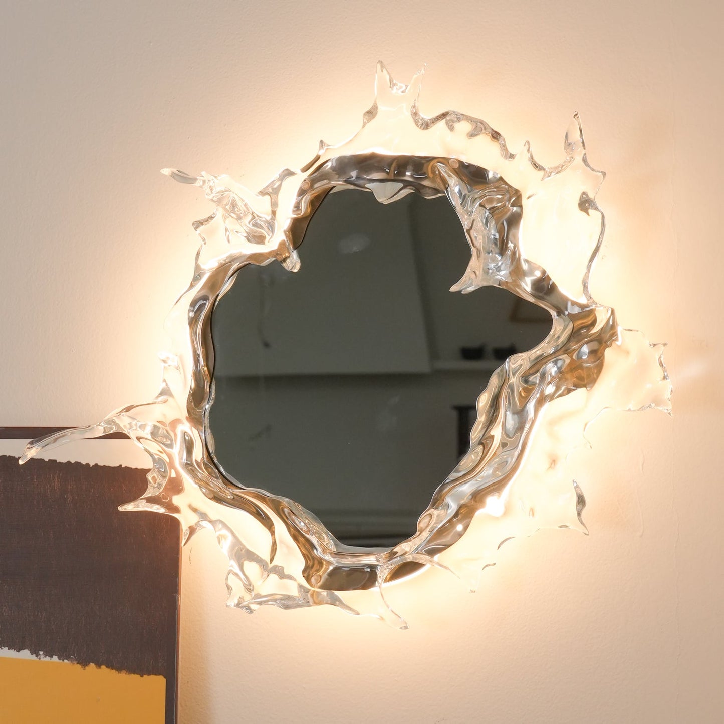 Water Drop Mirror Wall Lamp - Adjustable Brightness, Elegant Design