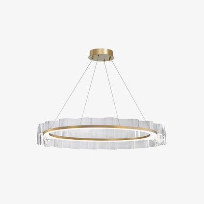 Elegant Water Wave Glass Chandelier with Adjustable Height & Dimmable