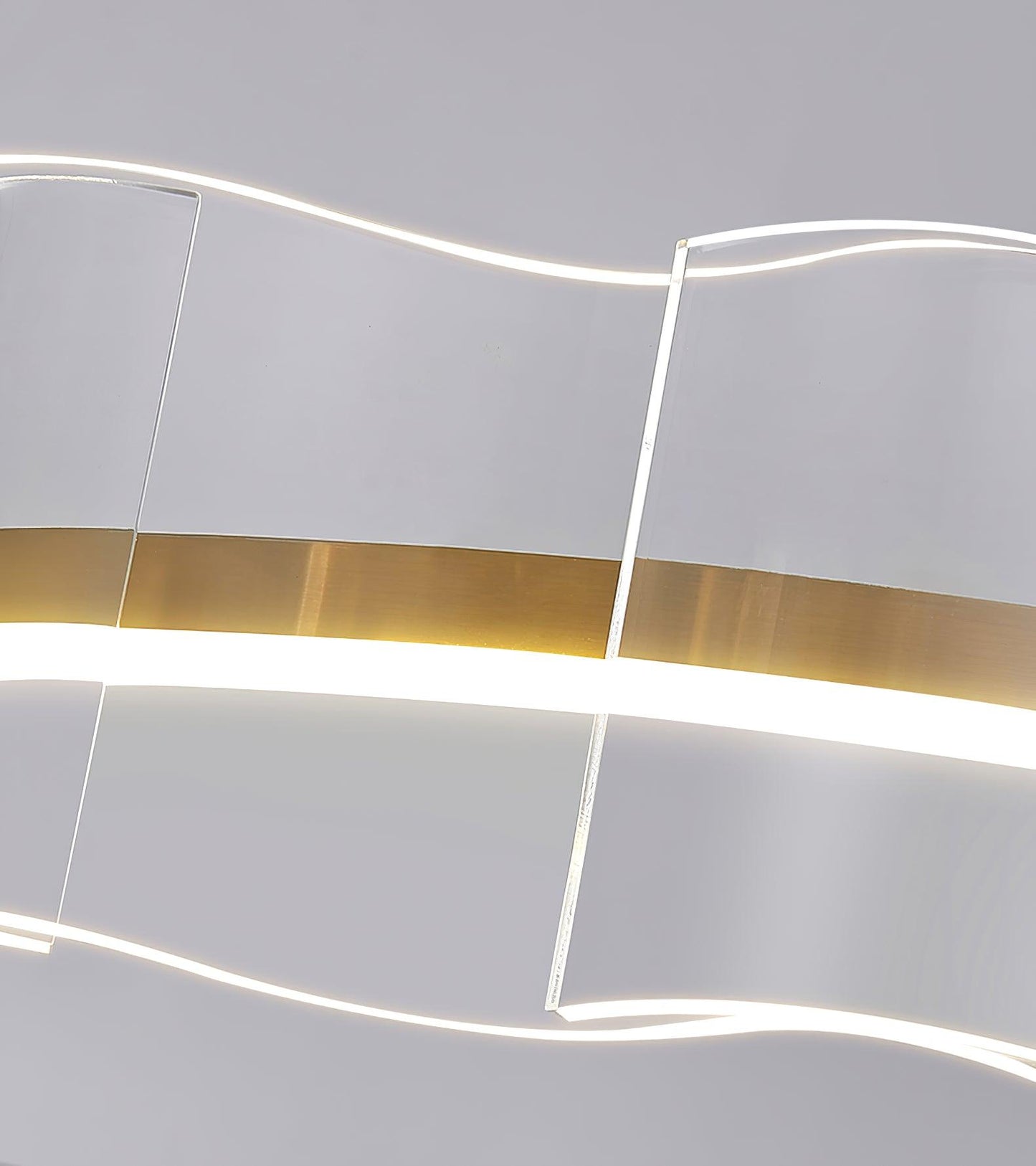 Elegant Water Wave Glass Chandelier with Adjustable Height & Dimmable