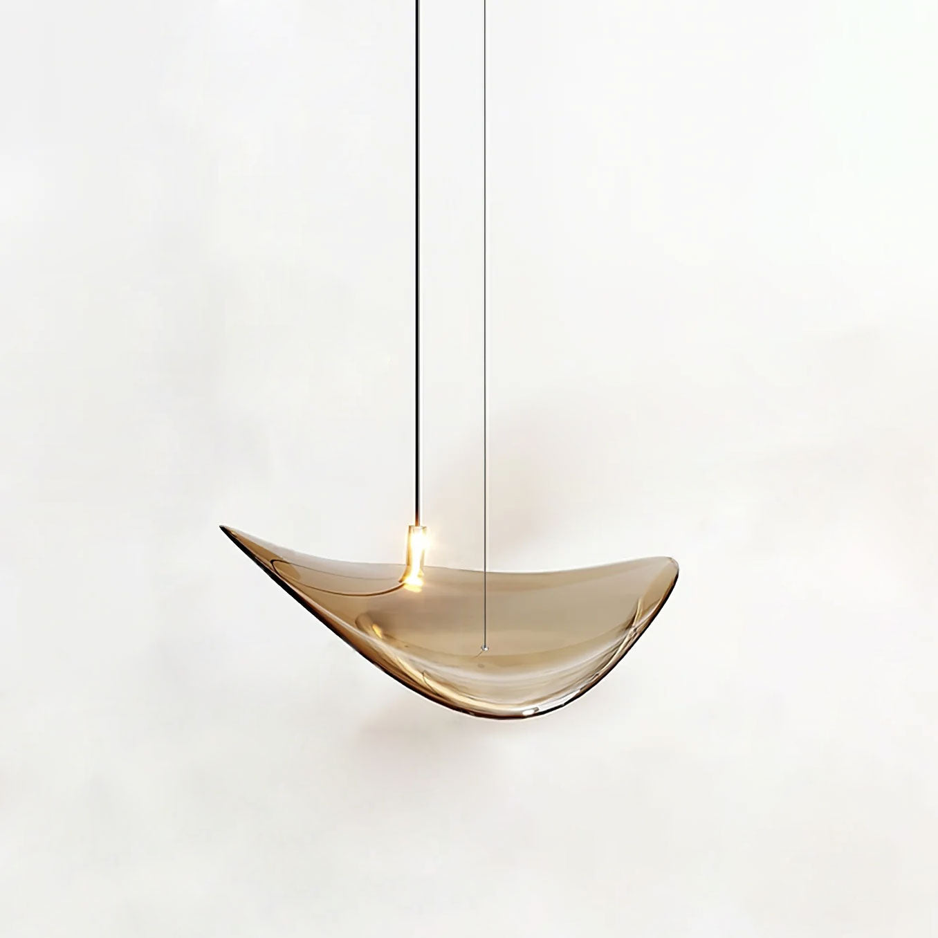 Elegant Wave Floating Leaf Chandelier with Adjustable Brightness & Eco