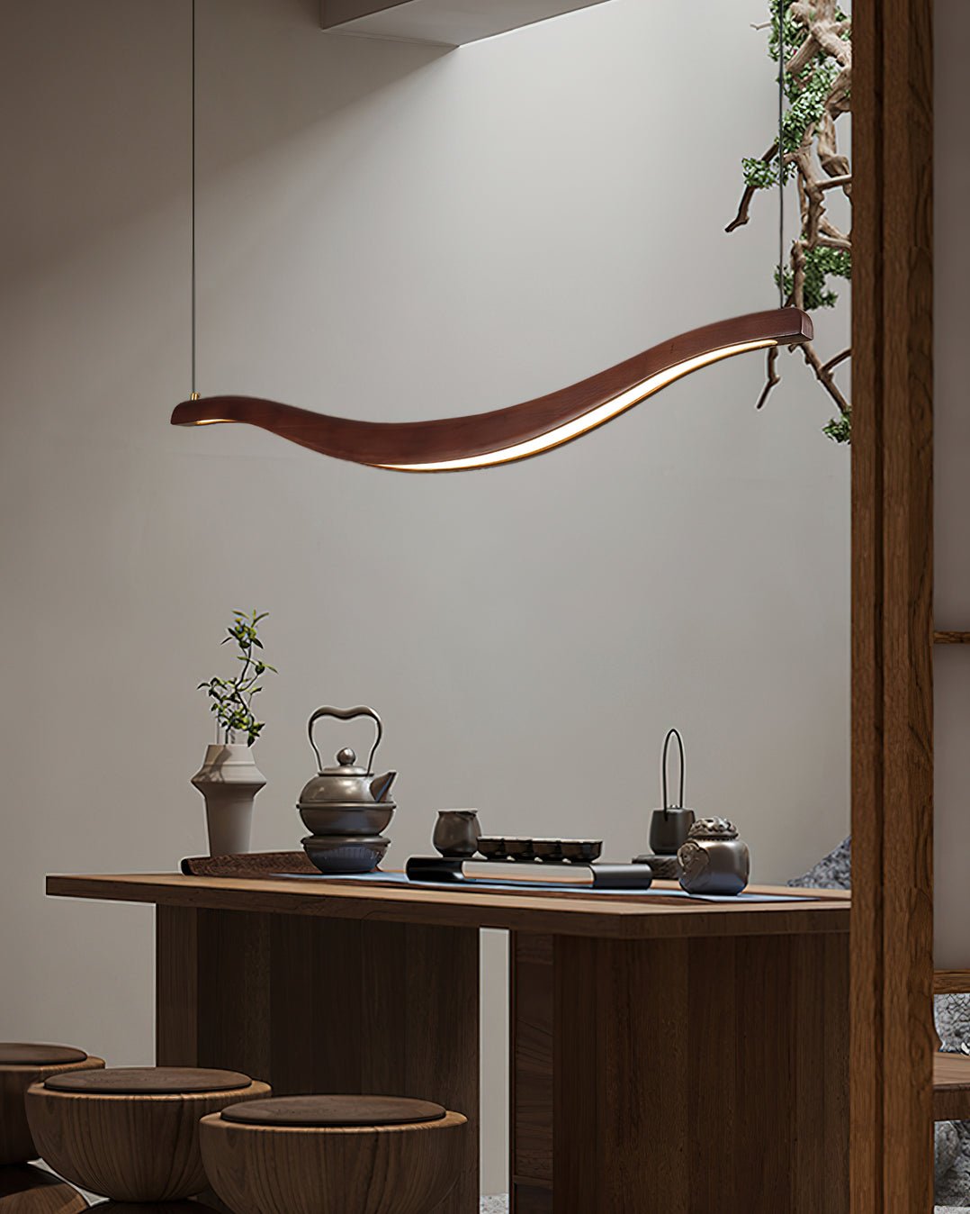 Waveform Chandelier - Modern Design with Adjustable Brightness & LED L
