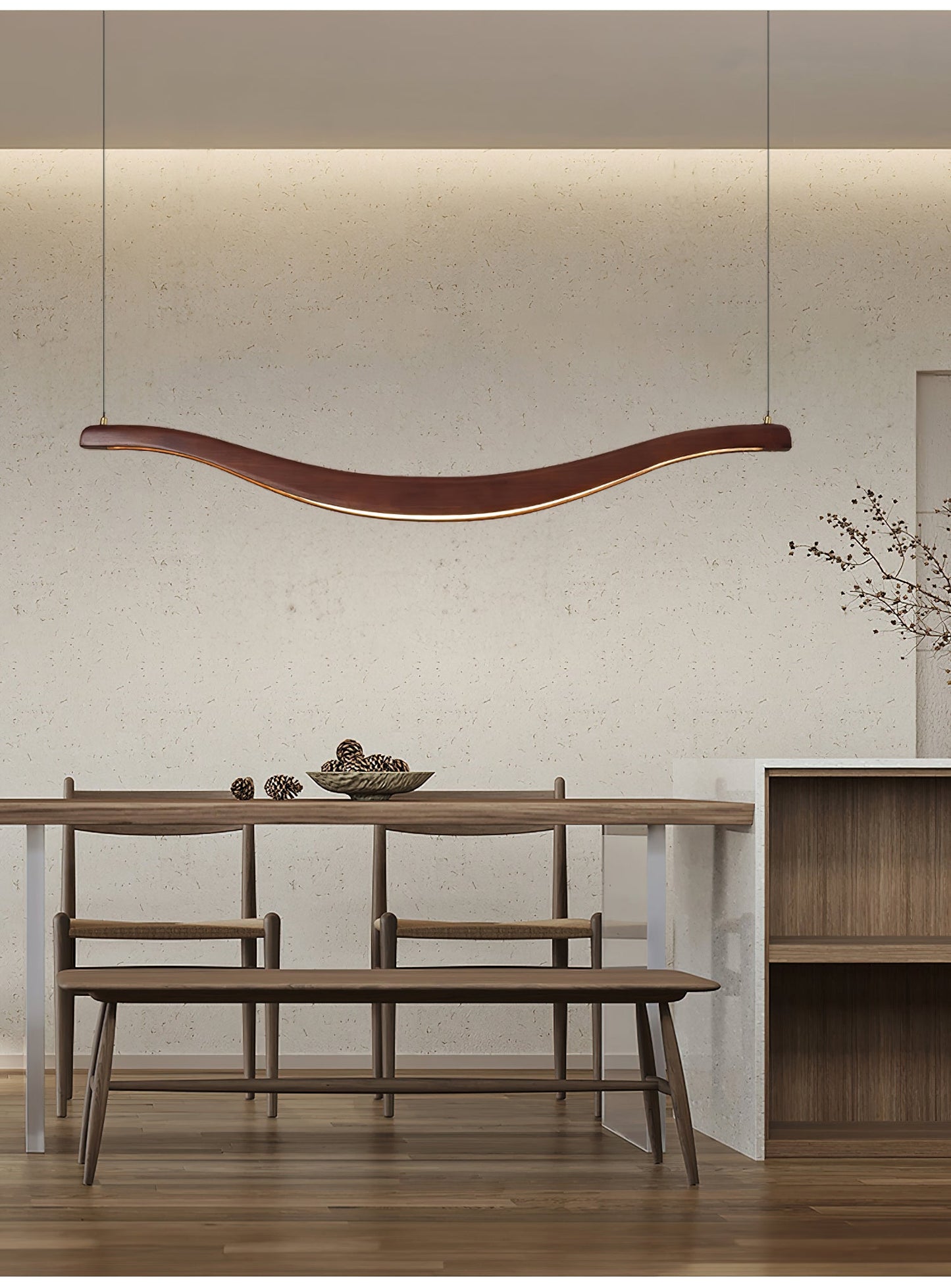 Waveform Chandelier - Modern Design with Adjustable Brightness & LED L