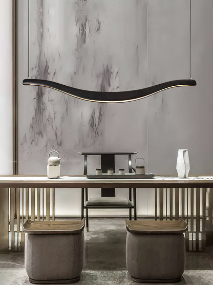 Waveform Chandelier - Modern Design with Adjustable Brightness & LED L