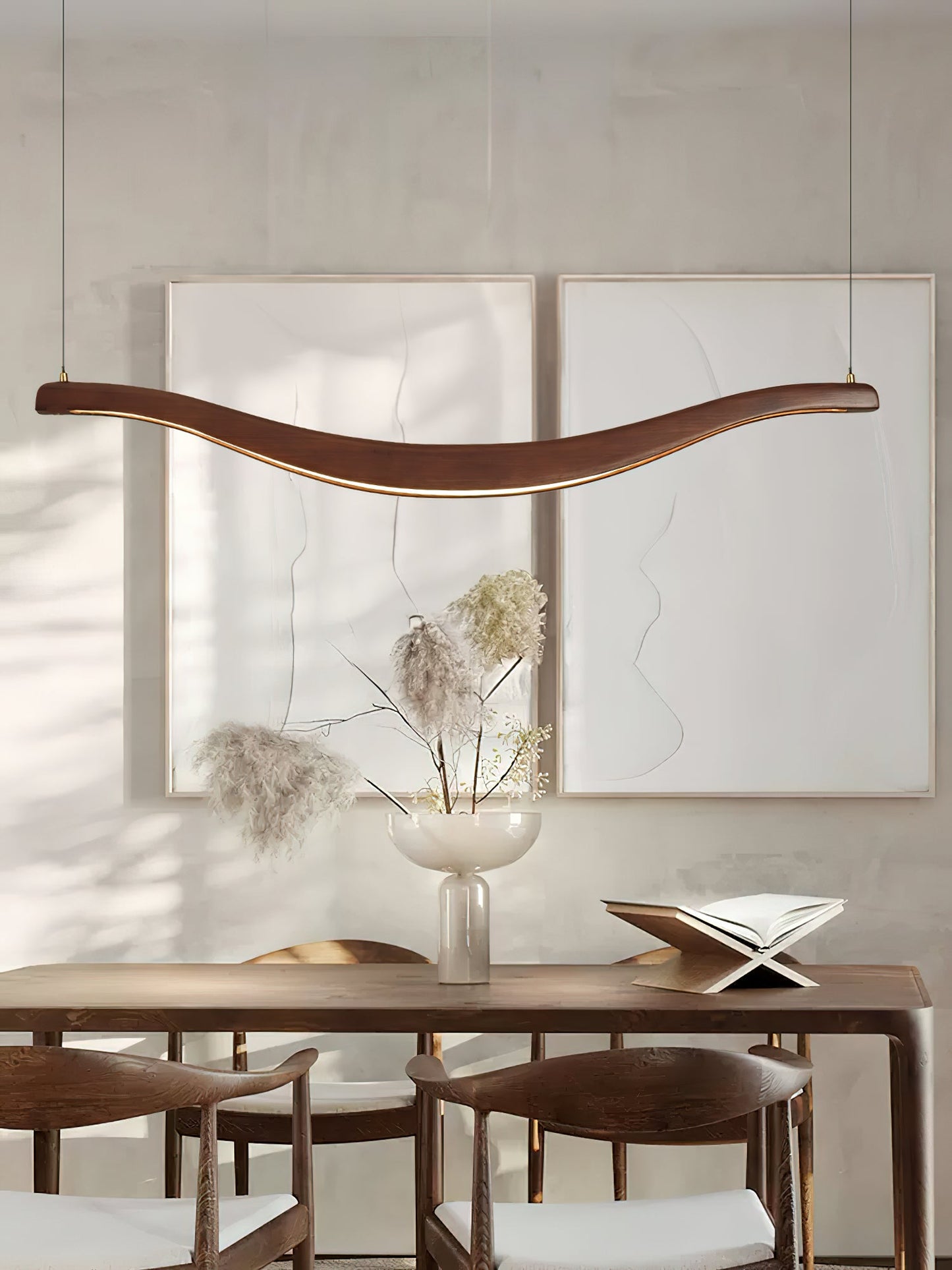 Waveform Chandelier - Modern Design with Adjustable Brightness & LED L